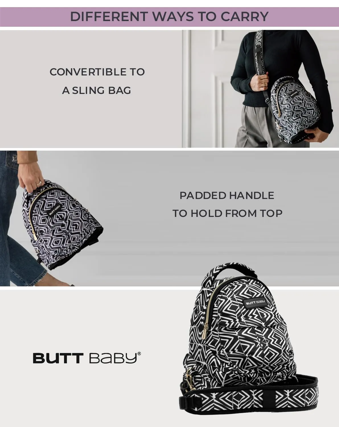 Ergonomic Butt Carrier (Premium) view 3