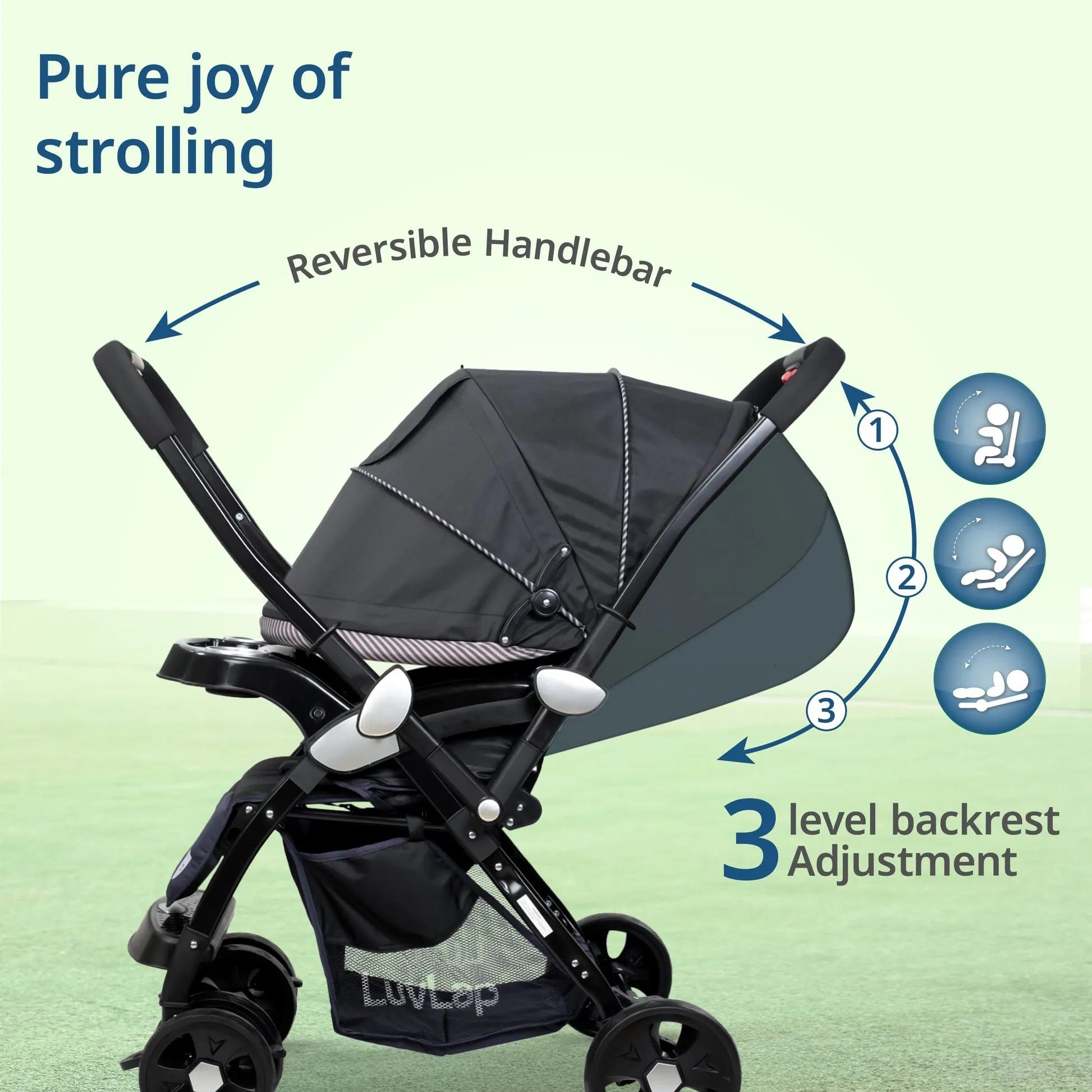 Reversible Stroller (15 kg capacity) view 3